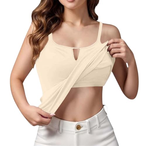 Tank top mit integriertem BH longtops Damen lang BH Hemd Damen mit Cups Tanktops Frauen trägertop cami top Sport Tops Gelb L Tank top mit integriertem BH longtops Damen lang BH Hemd Damen mit Cups Tanktops Frauen trägertop cami top Sport Tops Gelb L von Generisch