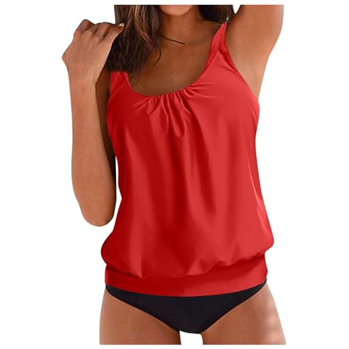 Tankini Damen Bauchweg Zweiteilig Badeanzug Damen Große Größen Zweiteiler Badeanzug Bauchweg Tankini Set Damen Tankini Set Elegant Tankini Sport Badeanzug Für Damen Badeanzug Zweiteiler (#5-Red, L) Tankini Damen Bauchweg Zweiteilig Badeanzug Damen Große Größen Zweiteiler Badeanzug Bauchweg Tankini Set Damen Tankini Set Elegant Tankini Sport Badeanzug Für Damen Badeanzug Zweiteiler (#5-Red, L) von Generisch