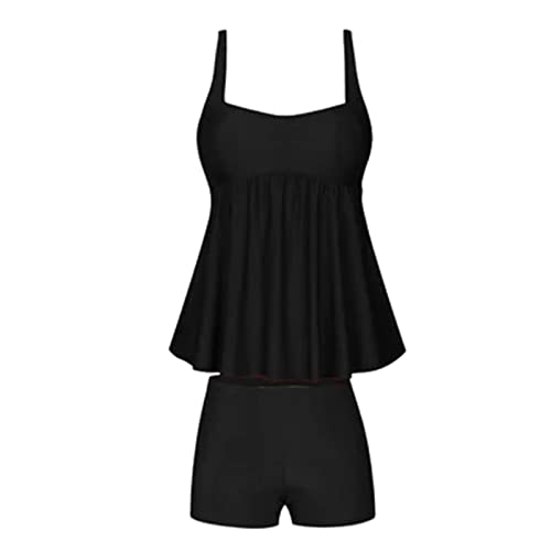 Tankini Damen Set Oversize Push up Sport Tankini Badeanzug Zweiteiler Tankini Set mit Shorts High Waist Bademode Set Zweiteilig Sommer Strandmode Damenbadeanzüge Elegante für Holiday Essentials Sommer von Generisch