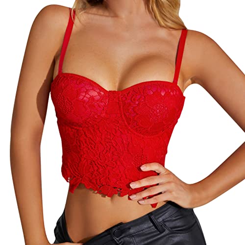 Tanktop Damen Sport Korsett Top Bustier Korsett Top Eng Anliegendes Korsett Straps Top Solid Short Tank Top Damen Lang Casual Mode Oberteile Elegant Atmungsaktiv Lockere Oberteile Damen Sommer von Generisch