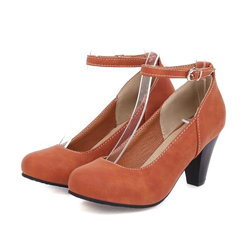 Tanzschuhe Damen, Tanzschuhe Damen Pumps Oktoberfest Schuhe Trachtenschuhe Brautschuhe Tanzschuhe Dirndl Hochzeitsschuhe Elegant Blockabsatz Keilabsatz Breite Füße Bequem Mary Jane Party Orange 38 von Generisch