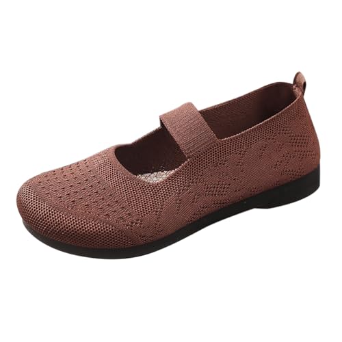 Tanzschuhe Damen Flache Freizeitschuhe - Mesh Atmungsaktiv Damenschuhe Walkingschuhe rutschfeste Trainingsschuhe Loafer Bequeme Ohne SchnüRsenkel Arbeitsschuhe Sommerschuhe von Generisch