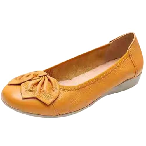 Tanzschuhe Damen Halbschuhe Bootsschuhe Damen Sommerschuhe Freizeitschuhe Slip On Loafer Walkingschuhe Gesundheitsschuhe Mokassins Flache Sohle Orthopädische Schuhe Atmungsaktiv Bequeme Leichte von Generisch