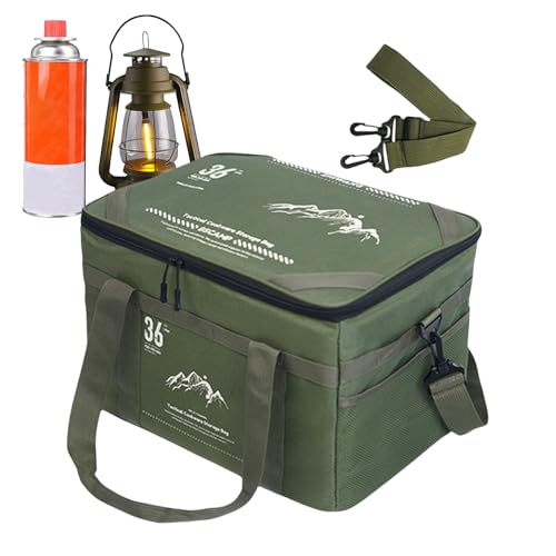 Tasche für Camping, Kochutensilien-Organizer für Rucksackreisen, 36 l, große Kapazität, Aufbewahrungstasche für Wanderausrüstung, Aufbewahrungstasche mit Tischplatte für Outdoor-Liebhaber von Generisch
