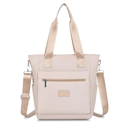 Taschen Damen Nylon Große Tragetasche, stilvolle Damen-Umhängetasche, lässige, vielseitige Umhängetasche, Handtasche, Schultasche für den täglichen Gebrauch Damen Kleine Taschen (White, One Size) von Generisch