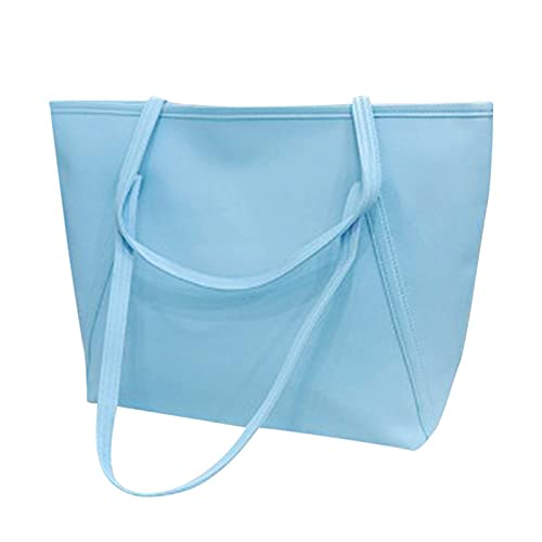 Taschen Damen Rose Messenger-Satchel Frauen Handtasche mit fester Kapazität Hohe Schulter Rotes Kleid Damen Langarm Mit Taschen (Light Blue, One Size) von Generisch