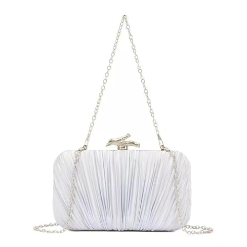 Taschen Für Dachbox Strass Abend Handtasche Clutch Geldbörsen Damen Mädchen Funkelnde Kristall Abendtasche Party Hochzeit Taschen Outdoor Weste Herren Taschen (Silver, 20x12cm) von Generisch