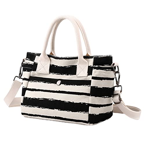 Taschen Klein Damen Durchsichtig Modische Damen-Umhängetasche, faltbare Hand-Reisetasche, leichte Tasche mit großem Fassungsvermögen Transparente Taschen Mit Reißverschluss (Black, One Size) von Generisch