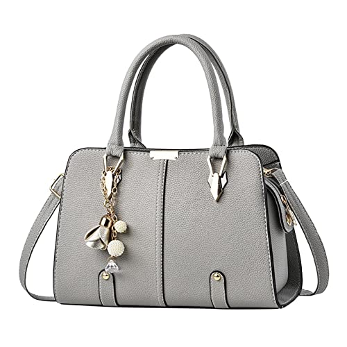 Taschen Wochenkalender Damen Tote Bag Mode Handtaschen Damen Geldbörse Satchel Schultertasche Tote Ledertasche Messerset Taschen (Grey, One Size) von Generisch