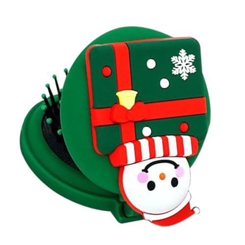 Taschenkamm für Weihnachten, tragbar, faltbar, Reisebürste, rund, kompakt, Massagekamm, Haarstyling-Werkzeug für Tasche, Geldbörse von Generisch