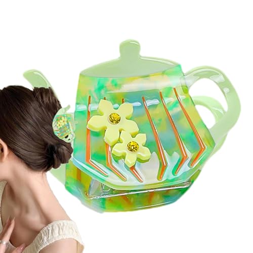 Teekessel-Haarspangen, Teekannen-Haarklammern - Rutschfeste Haarspangen,Kleine Clips für Frauen und Mädchen, Haarfang mit starkem Halt, Haarschmuck für langes Haar von Generisch