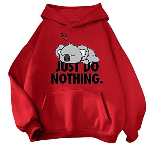 Teenager Mädchen Kapuzenpullover Kawaii Hoodie Herbst Winter Sweatshirt Kapuze Sport Warme Oberteile Kapuzenpulli Kreativer Süßer Cartoon Bequeme Langarm Warm Outwear von Generisch