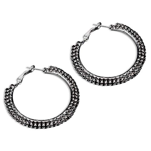 Temperament einfache Strass zweireihige Ohrringe Schmuck für Frauen Schön verarbeitet von Generisch