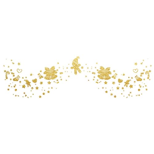 Temporäre Weihnachts-Gesichtsaufkleber, temporäre Gesichtsaufkleber,Weihnachtsaufkleber Gesichtsaufkleber | Augen-Make-up-Aufkleber, wasserfeste Aufkleber, temporäre Aufkleber, goldene Gesichts-Make-u von Generisch