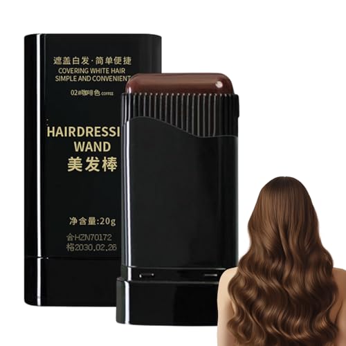Temporärer Haarfärbekamm, 20g Wasserfester Schweißfester Haarfärbestift, Sofortiger Concealer-Stick für Weißes Haar, Langlebiger Haarausbesserungspinsel, Tragbarer Concealer-Applikator, für Damen von Generisch