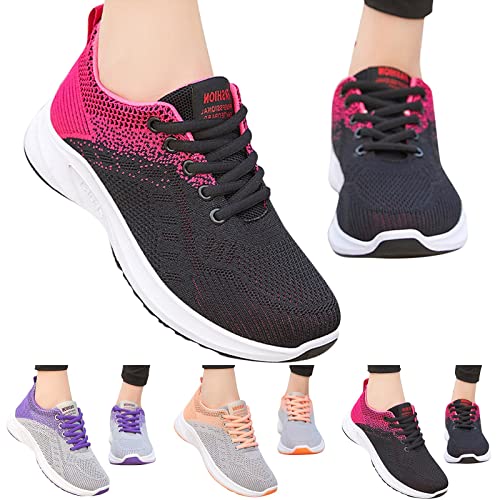 Tennisschuhe Damen Multicourt Sportschuhe Mesh Damen Turnschuhe Atmungsaktive Wanderschuhe Leichte Sneaker Bequeme Freizeitschuhe rutschfest Joggingschuhe Casual Traillaufschuhe Outdoor Walkingschuhe von Generisch