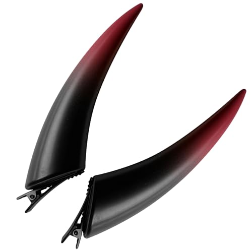 Teufelshaarklammern - Gothic Cosplay Haarnadeln, gruselige Dämonenkopfbedeckung | Halloween Party Kostümzubehör Frauen Mädchen, Vampire Fantasy -Horn -Dekoration für Cosplay -Events mit sicherem Bindu von Generisch
