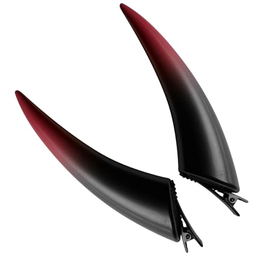 Teufelshornhaarclip - ABS, 4.29x0.94in Halloween Cosplay Kostüm Leichtes Design | Sicheres und geruchloser gotisches Accessoire, Haarclip für Cosplay, Themenpartys, Bühnenshows, Nachtclubs von Generisch
