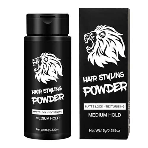 Texturpulver Für Männer 15g - Haarwurzel Styling Pulver - Unsichtbarer Volumen Powder Für Lange Haltbarkeit Wurzellift Für Frauen Männer Volumen Styling Pflege von Generisch