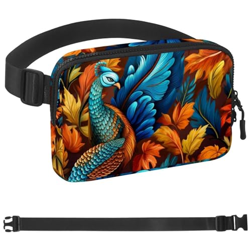 Thanksgiving Truthahnblätter-466 Crossbody-Bauchtasche für Damen und Herren, Gürteltasche für Reisen, Freizeit, Wandern, Radfahren, mehrfarbig, 4 x 23 x 15 cm, mehrfarbig, 1.5x9.0x5.9in/4x23x15cm von Generisch