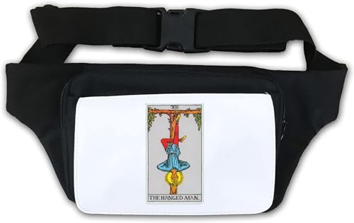 The Hanged Man Tarot Card Art Logo Hüfttasche Bauchtasche Bauchtasche Weiß von Generisch