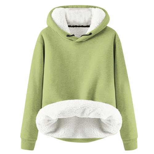 Thermo Hoodie Pullover Damen Große Größe Winter Langarm Teddy Fleece Sweatshirt Warm Gefüttertes Pulli Dicke Kapuzenpullover Fleecepulli Einfarbig Unterhemd Weich Bequem Plüsch Longpullover Thermo Hoodie Pullover Damen Große Größe Winter Langarm Teddy Fleece Sweatshirt Warm Gefüttertes Pulli Dicke Kapuzenpullover Fleecepulli Einfarbig Unterhemd Weich Bequem Plüsch Longpullover von Generisch