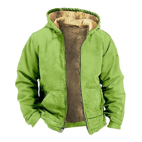Thermo Hoodie Pullover Herren Winter Langarm Reißverschluss Teddy Fleece Sweatshirt Warm Gefüttertes Pulli Dicke Kapuzenpullover Große Größe Fleecepulli Einfarbig Weich Bequem Plüsch Unterhemd von Generisch