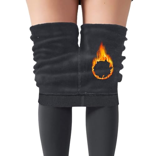 Thermo Leggings Damen Gefütterte Thermoleggins für Winter High Waist Blickdicht Strumpfhose Mit Fleece Warm Kuschelig Elastisch Sport Leggins Schwarz Beige Thermo Leggings Damen Winter von Generisch