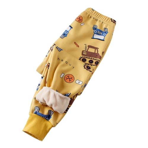 Thermoleggings Mädchen Gefütterte Leggings mit Fleece Winter Lange Thermohose Kinder Verdickte Warme Blickdicht Elastisch Thermounterwäsche von Generisch