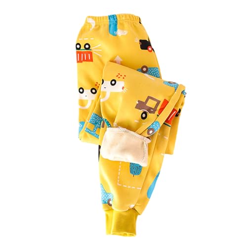 Thermoleggings Mädchen Gefütterte Leggings mit Fleece Winter Lange Thermohose Kinder Verdickte Warme Blickdicht Elastisch Thermounterwäsche von Generisch