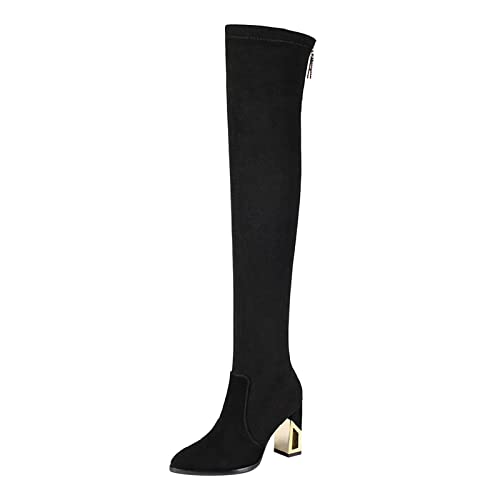 Thigh High Boots Elegant Keilabsatz Spitze Winterstiefel Bequem Thermo Gefüttert Overknees Ohne SchnüRsenkel Metallreißverschluss Wildleder Rutschfest Boots Winterstiefel Damen Gefüttert Schwarz 37 Thigh High Boots Elegant Keilabsatz Spitze Winterstiefel Bequem Thermo Gefüttert Overknees Ohne SchnüRsenkel Metallreißverschluss Wildleder Rutschfest Boots Winterstiefel Damen Gefüttert Schwarz 37 von Generisch