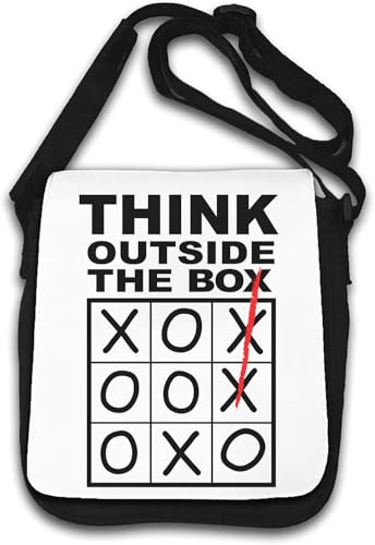 Think outside The Box Tic Tac Toe Umhängetasche, Weiß von Generisch