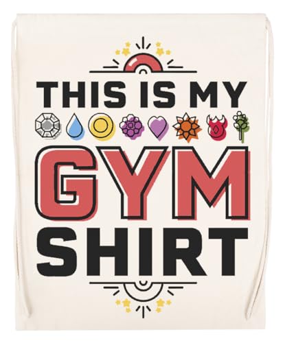 This is My Gym Beige Sporttasche Wiederverwendbarer Sportsack aus Baumwolle von Generisch