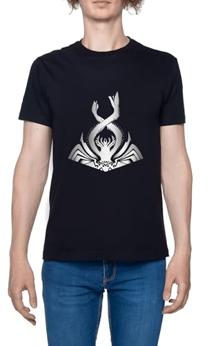 Thrawns Chimaera Silver Herren T-Shirt Schwarz Rundhals Leichtes Lässiges Kurzarm Men's Black Crew Neck Casual Short Sleeves von Generisch