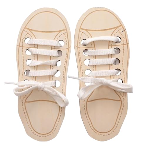 Threading Shoelaces Toy - Wooden Shoe Lace Toys for Toddler Learning | Laces up Lacing Threadings Toyes Children Aged 3 to 6 Years Old Exercise Hand-Eye Coordination Toey for Bedroom, Nursery Threading Shoelaces Toy - Wooden Shoe Lace Toys for Toddler Learning | Laces up Lacing Threadings Toyes Children Aged 3 to 6 Years Old Exercise Hand-Eye Coordination Toey for Bedroom, Nursery von Generisch