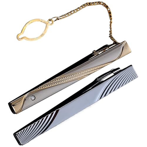 Tie Clip - Stylische Nicht -Schlupf -Tiie -Tack -Stifte | Mode dünne Tiee Barr | Business -Anzug Accessoires für Männer Ehemann Freund Geschäftsbesprechungen Hochzeit von Generisch