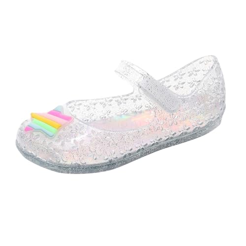 Tier Hausschuhe Mädchen Sandalen Jelly Mary Jane Dance Party Cosplay Schuhe für Kinder Kleinkind Winterschuhe Baby 6 12 Monate (White, 31 Big Kids) von Generisch