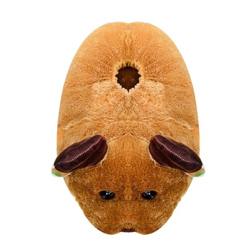 Tier-Hausschuhe für Damen – Weihnachts-Slipper-Stiefel – Weihnachts-Elch-Schuhe, Plüsch, Cartoon-Schuh, niedlicher Tier-Hausschuh, gemütlich, warm, rutschfest, Tier-Hausschuhe für Damen und Herren von Generisch