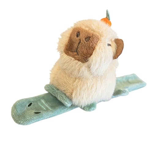 Tier Klapparmbänder Für Kinder,Capybara Plüsch Spielzeug Armband | Weiches Spaß Kinder Klapparmband,für Jugendliche Teenager Klassenzimmer Zuhause Reisen Schule täglich Weihnachten Geburtstag P von Generisch