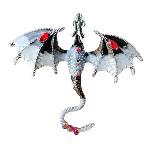 Tierbroschen und Anstecknadeln,Drachenbrosche, Männer Retro fliegender Drache für Anzüge, Modische Drachenflügel-Abzeichen-Mantelnadel, Anzug-Anstecknadel für Dating, Party von Generisch