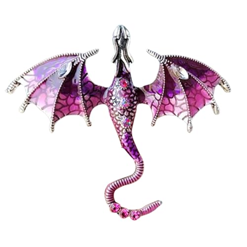 Tierbroschen und Anstecknadeln,Drachenbrosche, Männer Retro fliegender Drache für Anzüge, Modische Drachenflügel-Abzeichen-Mantelnadel, Anzug-Anstecknadel für Dating, Party von Generisch
