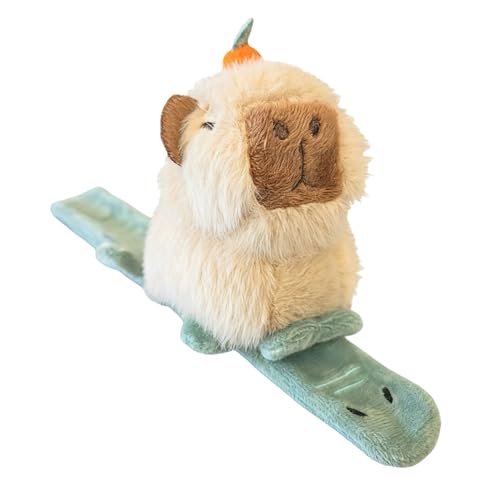 Tiere Slap Armband,Capybara Plüsch Spielzeug Armband | Modisches Tier Klapparmband,Für Mädchen Schule Zuhause Reise Alltag Weihnachten Geburtstag Party von Generisch
