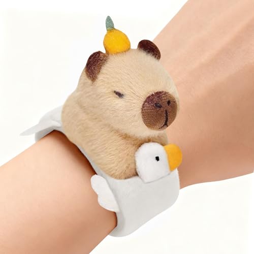 Tiere Slap Armband,Plüschtiere Capybara - Weiches Spaß Kinder Klapparmband - für Kinder Jugendliche Teenager Klassenzimmer Zuhause Reisen Schule täglich Weihnachten Geburtstag Party von Generisch
