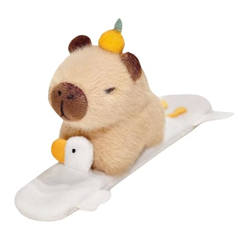 Tiere Slap Armband | Capybara Plüsch Spielzeug Armband - Weiches Wackelndes Tier Spielzeug,Für Kinder Jugendliche Schule Zuhause Reise Alltag Weihnachten Party Geschenk von Generisch