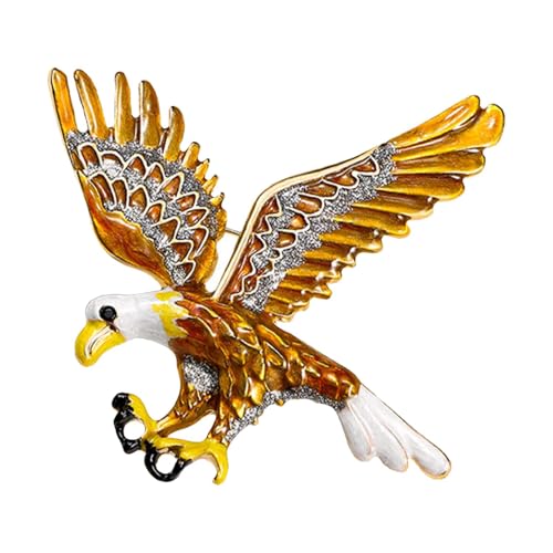 Tierische Anstecknadeln – -Ästhetische Brosche | Herren-Kettenbrosche, Metall-Modeschmuck, Anzug-Broschen-Accessoires, Gravierte Metall-Kristall-Brosche, Tier-Anstecknadel Für Jacken Und Kl von Generisch