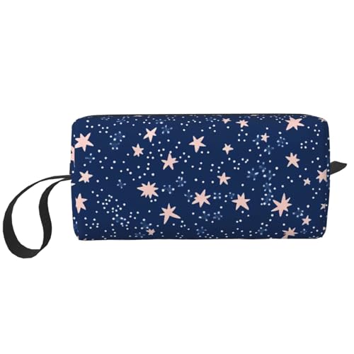 Tiny Star Make-up-Tasche, wasserabweisend, Reise-Kulturbeutel, Organizer für Damen und Herren, Galaxie-Kosmetik-Aufbewahrungstasche mit Reißverschluss, tragbare kleine Werkzeugtasche von Generisch