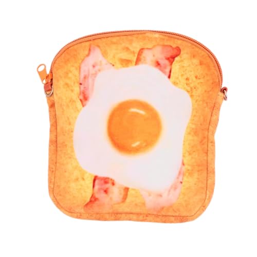 Toast Umhängetasche, süße Butter-Themen-Schultertasche, einzigartige Lebensmittel-Handtasche für Frauen, Toast, 18cm von Generisch