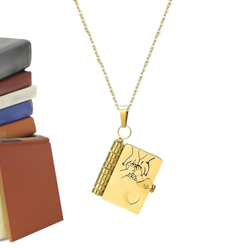 Tochter Halskette Von Mama - Buch-Anhänger Mit Tochterseite | Edelstahl Mehrlagiges Öffnungsanhänger Für Zuhause Valentinstag Schule Reise Weihnachten Geburtstag Abschluss Täglich von Generisch