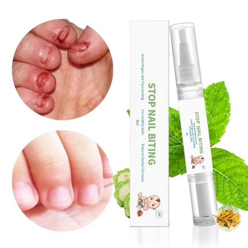 Toddler Nail Biting Polish,Stoppt Nägelkauen Bei Kindern Behandlung | 5ml 8-Hour Protection All Ages Correct Bad Habits for School Travel Dorm Daycare Kindergarten von Generisch