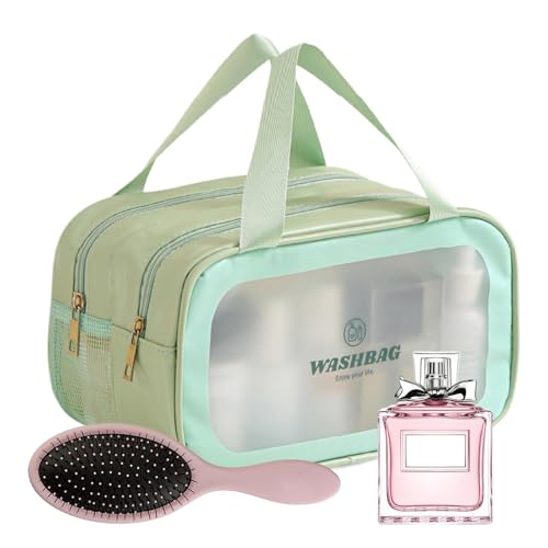 Toilettenbeutel für Frauen | Mehrere Fächer -Touchs -Duschbeutel -Reisebühne, Speicherorganisator wasserdichte Shampoo -Tasche für Urlaubscamping im Freien Toilettenbeutel für Frauen | Mehrere Fächer -Touchs -Duschbeutel -Reisebühne, Speicherorganisator wasserdichte Shampoo -Tasche für Urlaubscamping im Freien von Generisch